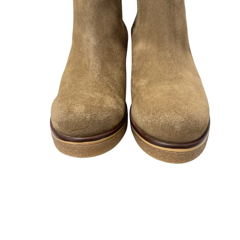 Blondo Lima Tan Waterproof Suede Chelsea Ankle Boots‎ | Size 8.5 New Without Box